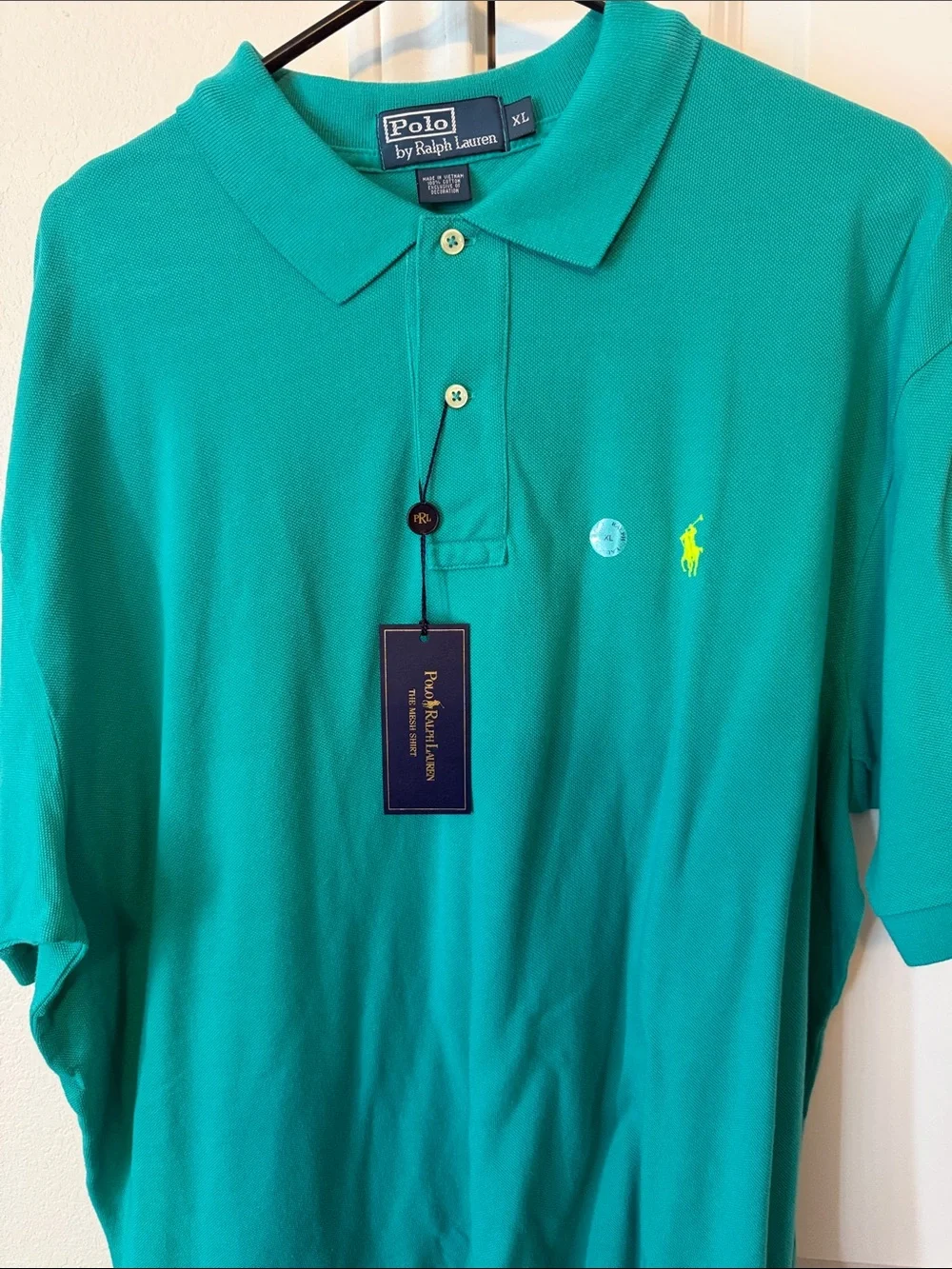 Polo by Ralph Lauren Men’s Teal Polo with Yellow Pony